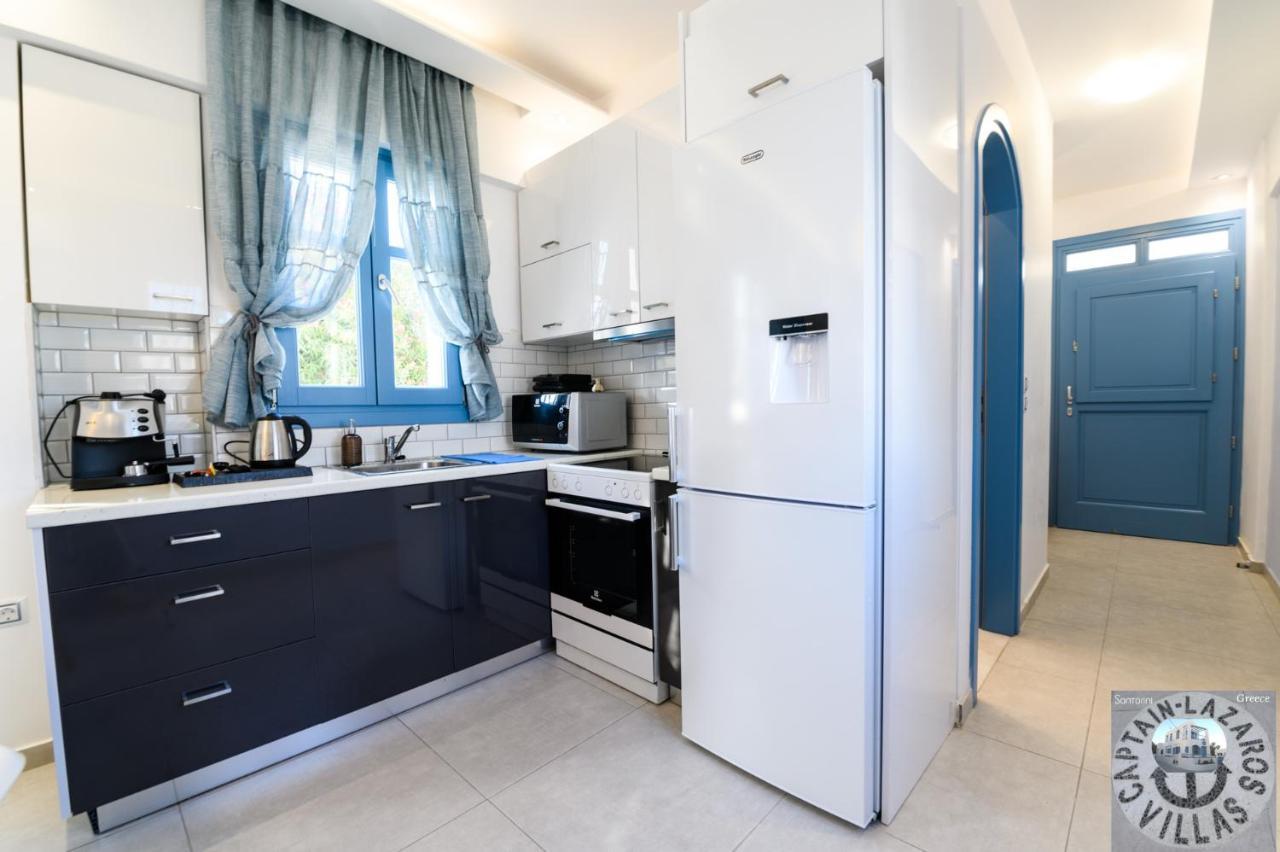 Located By The Sea One Beachfront Private Captain Lazaros Pool Villa With Loft In 750Sqm Spacious Private Plot-Jacuzzi-Sunrelax-Furnished Terace-Gazebo-Private Parking,Sleep 3 Adults And 2 Children, Just Steps From The Black Beach-Seaview Періса Екстер'єр фото