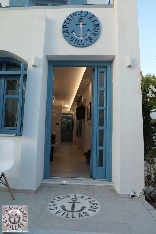 Located By The Sea One Beachfront Private Captain Lazaros Pool Villa With Loft In 750Sqm Spacious Private Plot-Jacuzzi-Sunrelax-Furnished Terace-Gazebo-Private Parking,Sleep 3 Adults And 2 Children, Just Steps From The Black Beach-Seaview Періса Екстер'єр фото