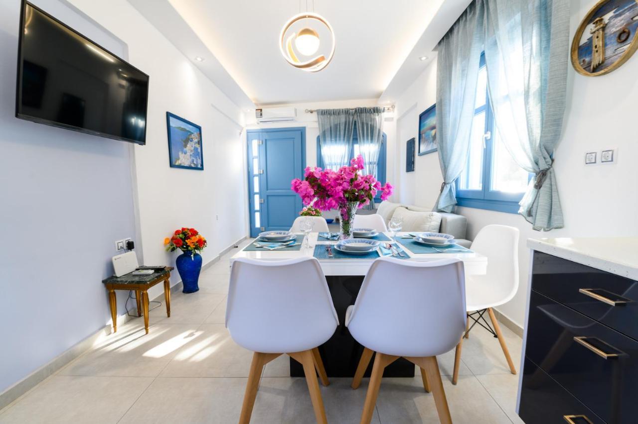 Located By The Sea One Beachfront Private Captain Lazaros Pool Villa With Loft In 750Sqm Spacious Private Plot-Jacuzzi-Sunrelax-Furnished Terace-Gazebo-Private Parking,Sleep 3 Adults And 2 Children, Just Steps From The Black Beach-Seaview Періса Екстер'єр фото